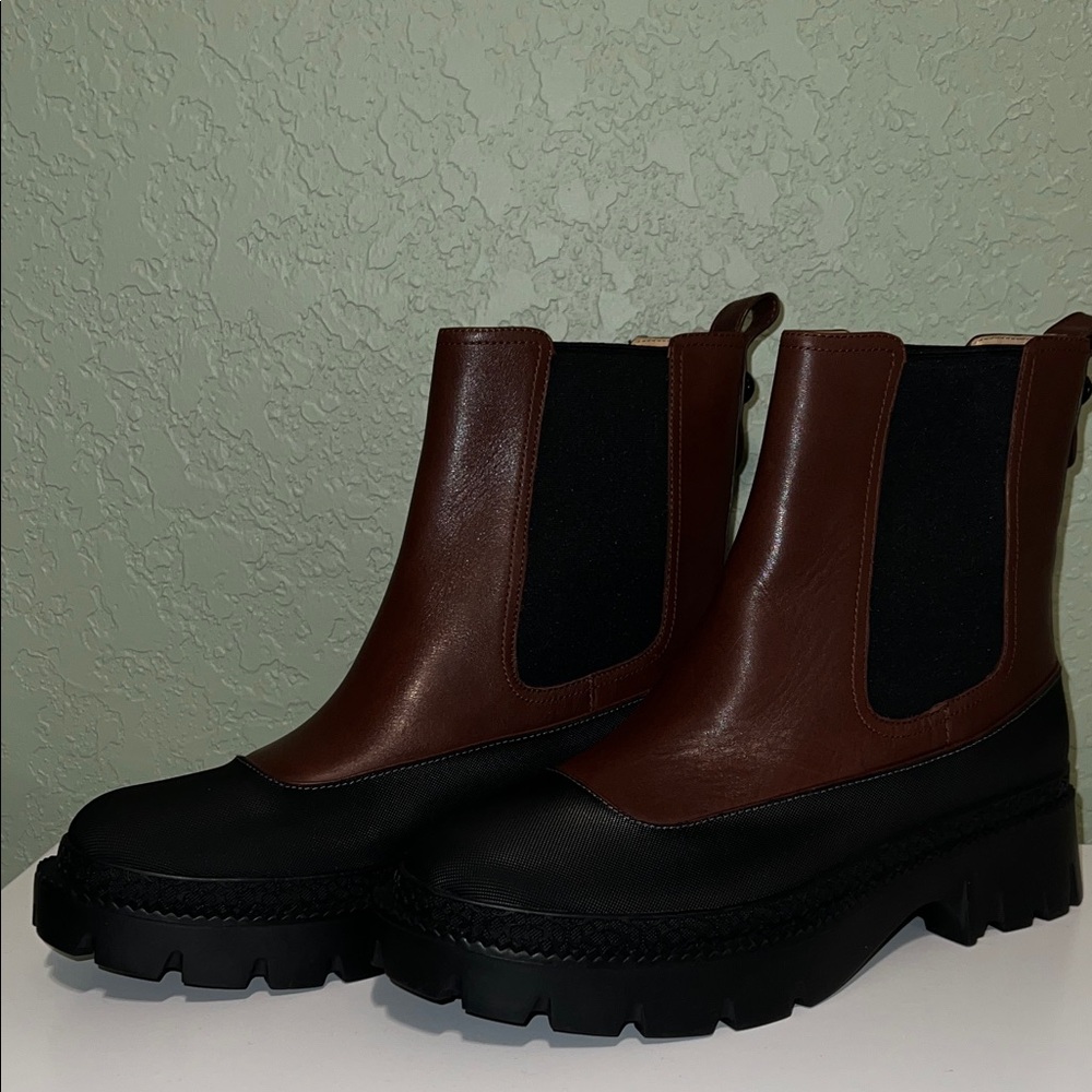 Coach Women's Brown and Black Winter Boots